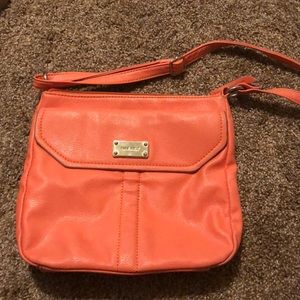 Coral crossbody purse